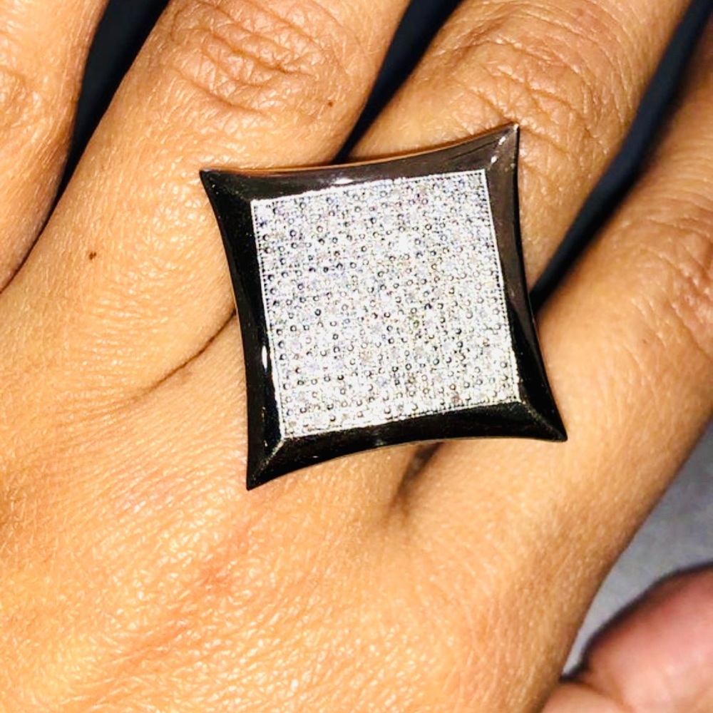 Real diamond men ring custom made NOT CZ not fake! one made ever FREE appraisal